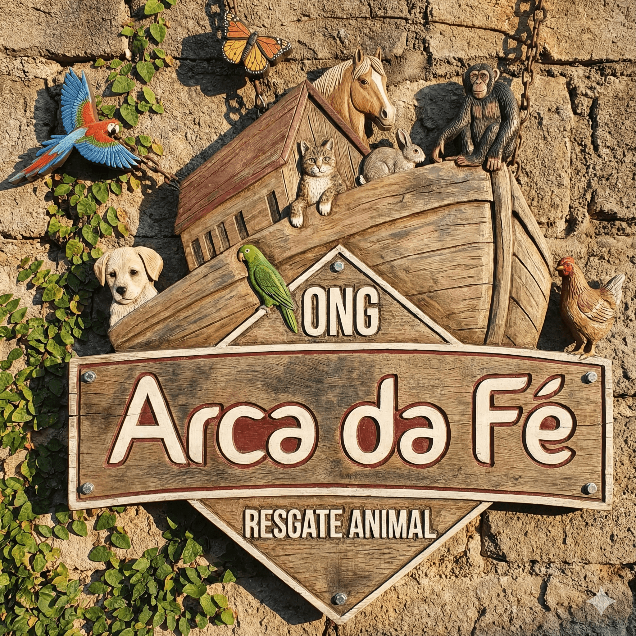 Imagem institucional da ONG Arca da Fé Resgate Animal